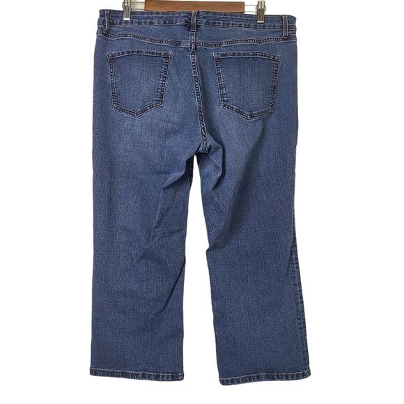 NINE WEST Chrystie Capri Stretched Relaxed-Fit Capri Pant Blue Jeans Size 16 - Picture 4 of 12